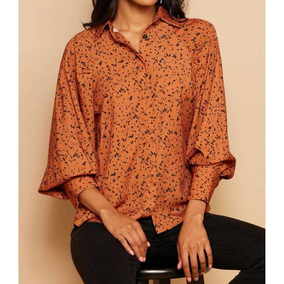 NEW EVA FRANCO tessella top in orange - Picture 1 of 3